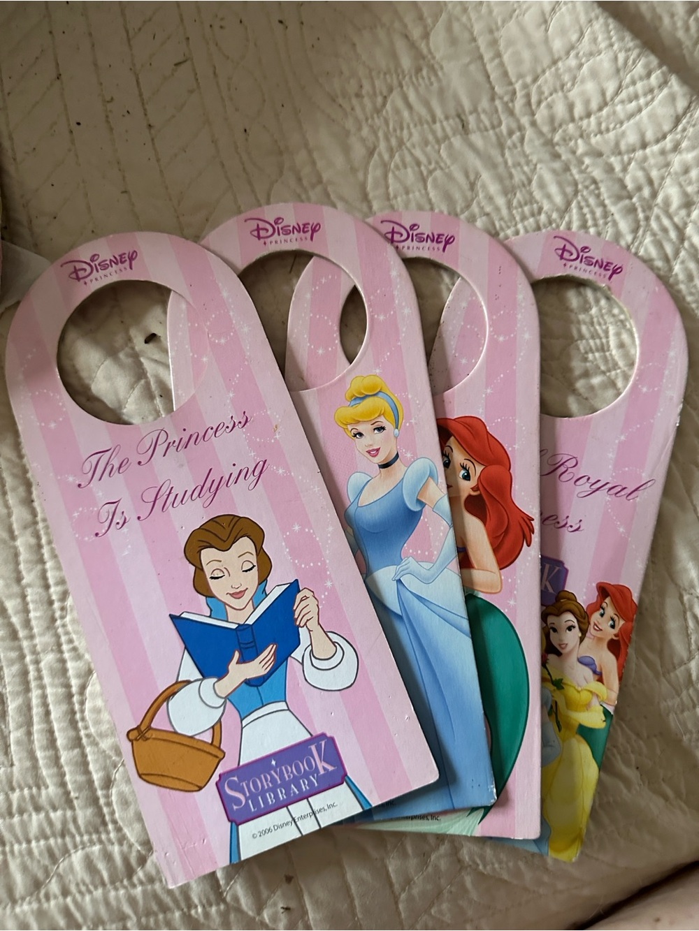 Disney Princess Storybook Library Door Hangers.